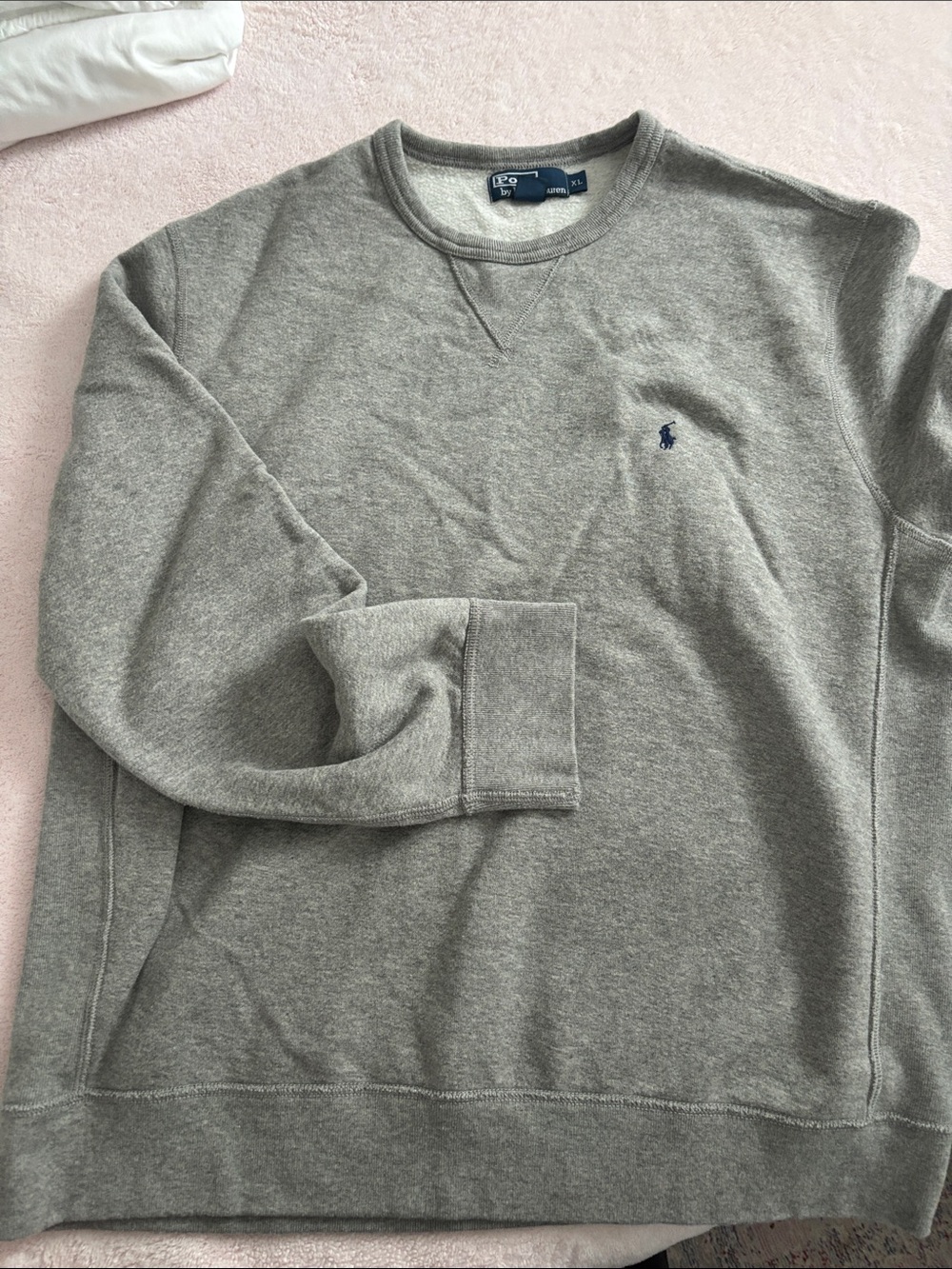 Ralph Lauren Gray Crewneck Sweatshirt with Navy Pony